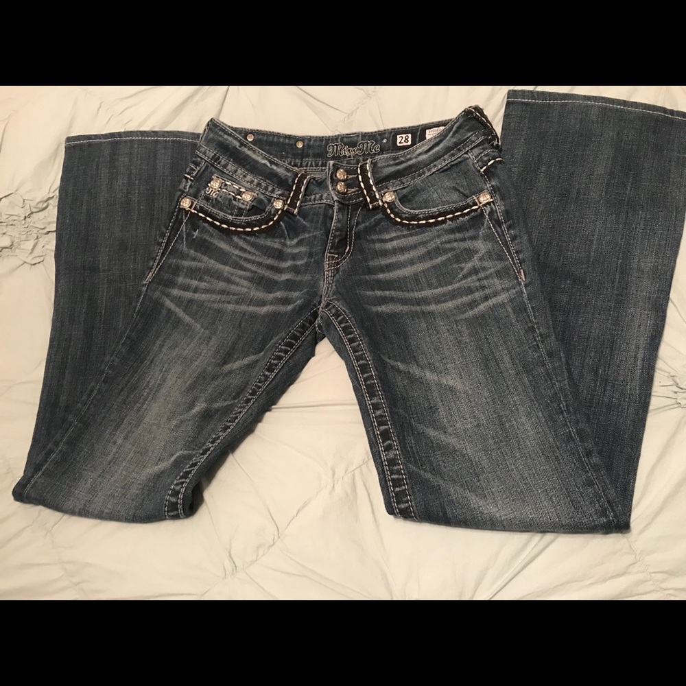 MISS ME Jeans-Angel Wing Pockets